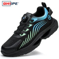 Rotating Button New Safety Shoes Men Anti-smash Anti-puncture Work Shoes Fashion Men
