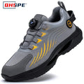 Rotating Button New Safety Shoes Men Anti-smash Anti-puncture Work Shoes Fashion Men
