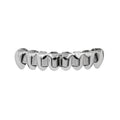 TOPGRILLZ 8/8 Hip Hop Teeth Grillz Set Gold Silver Color Top & Bottom Body Jewelry Punk