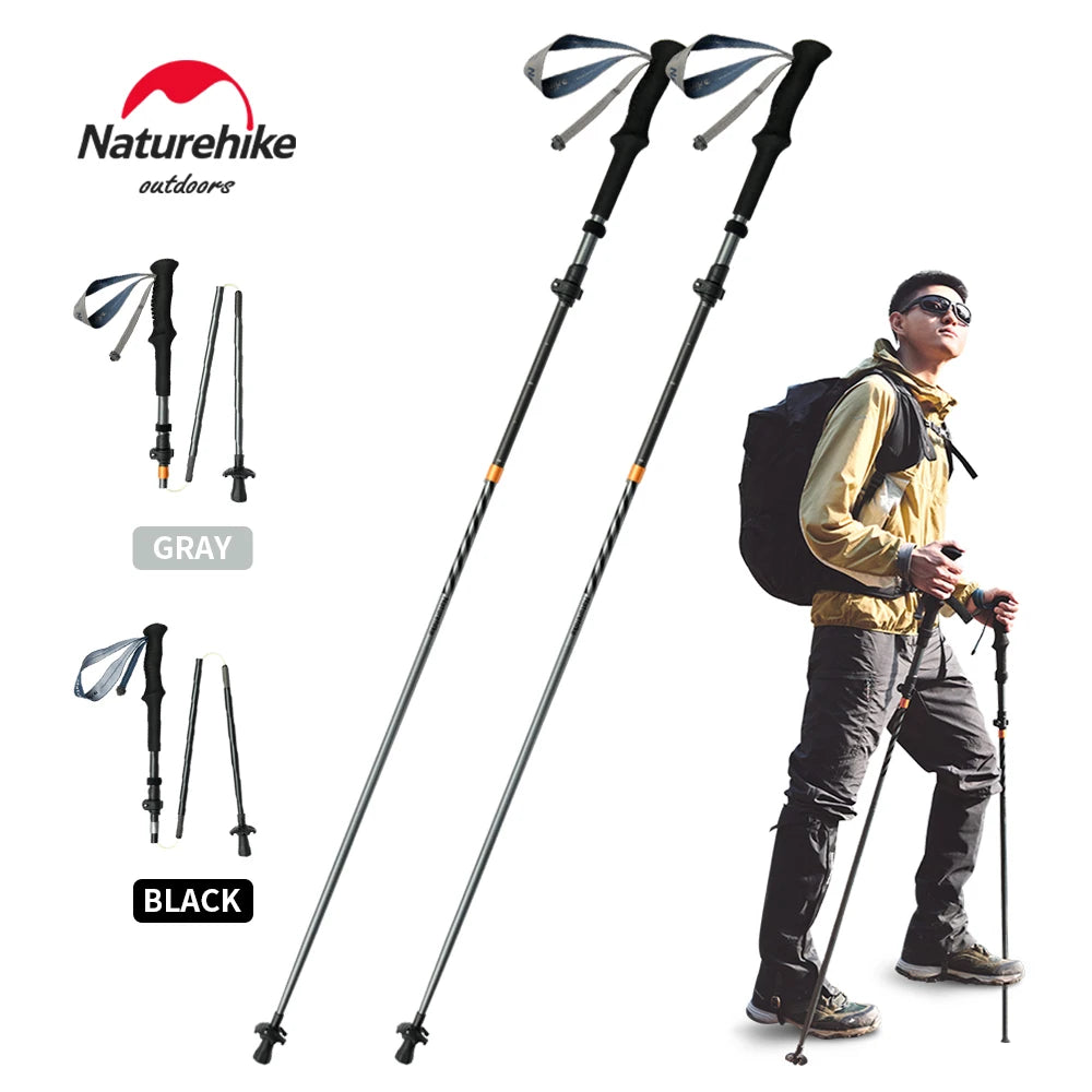 Naturehike Climbing Sticks Ultralight Outdoor Folding Trekking Poles Hiking Pole