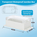 IP67 Plastic Transparent Waterproof Enclosure Box for Outdoor Electronic Projects