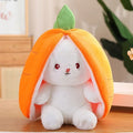 25cm Cute Strawberry Carrot Rabbit Plush Toy Stuffed Creative Into Fruit Transform Baby