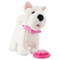 Walking Dog Repeats What You Say Realistic Licking Tongue Electronic Pet Interactive Musical Puppy Robot for Toddlers 3-5
