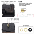 Wall Clock Mechanism 12/16/18/22 mm Shaft Silent Quartz Movement Machine Silent Sweeping Second Movement for Clock Repair / DIY