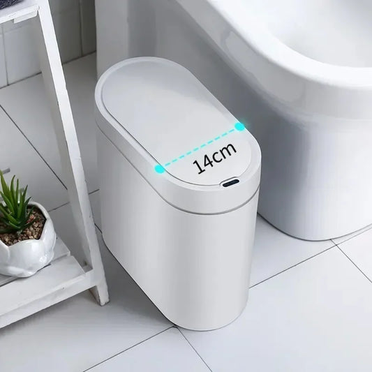 7L Automatic Bathroom Trash Can with Lid, Touchless Small Trash Can, Motion Sensor