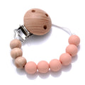 Baby Beech Pacifier Clip Round Colorful Silicone Teething Beads Food Grade Dummy Holder