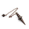 Cone 100% Copper Brass Metal Pendant Pendulum for Divination Dowsing Reiki Healing