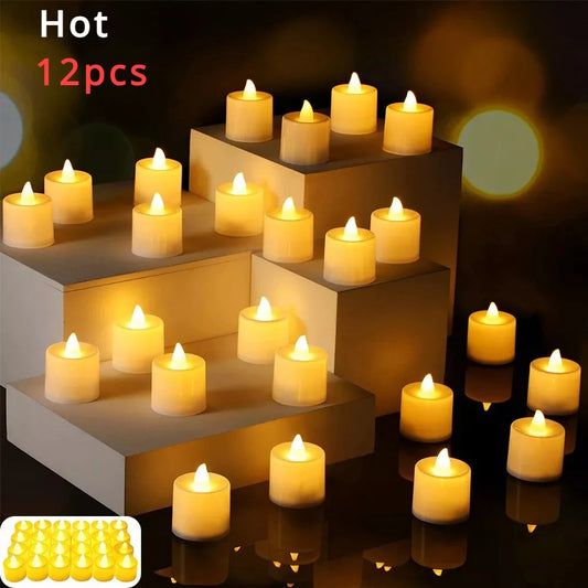LED Candle Battery Powered Flameless Tea Candle Fake Candle Lamp Wedding Birthday Party