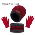 Winter Hat for Men Women Beanie Hats Scarf Glove Earmuff Set Thick Warm Slouchy Beanies