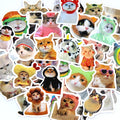 10/50/100pcs Funny Cat Stickers Cartoon Cute Decals Toy Stationery Guitar Phone Bicycle