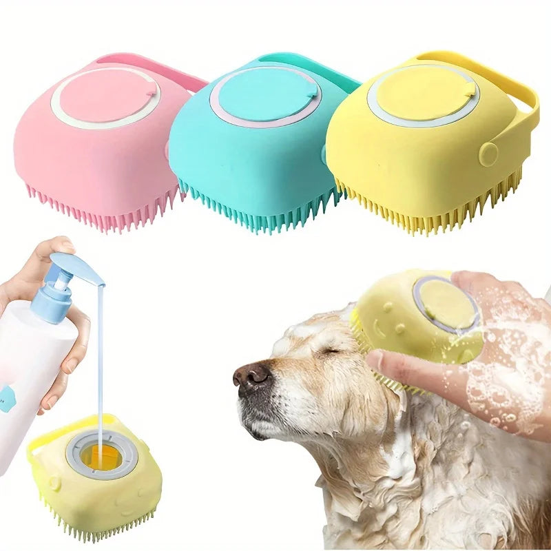 Silicone Pet Grooming Bath Brush