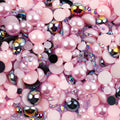 10g Mix Size Jelly Resin Flatback Rhinestone AB Imitation Pearl Beads For Nail Art DIY