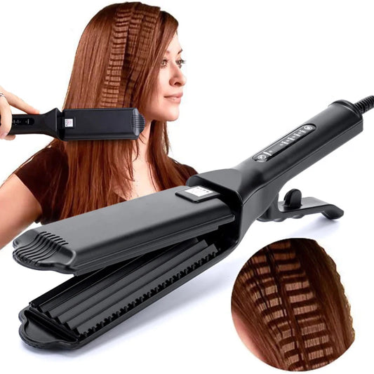 Professional Hair Curler Comb Curling Iron Wand Ceramic Corrugated Wave Corn Irons Wave