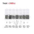 210-400pcs/Box Jewelry Making Kits Lobster Clasp Open Jump Rings End Crimps Beads Box