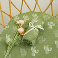 Elinfant 120x110cm Bamboo Cotton Baby Muslin Swaddle Blanket Cute Soft Print Baby Towel