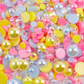10g Mix Size Jelly Resin Flatback Rhinestone AB Imitation Pearl Beads For Nail Art DIY