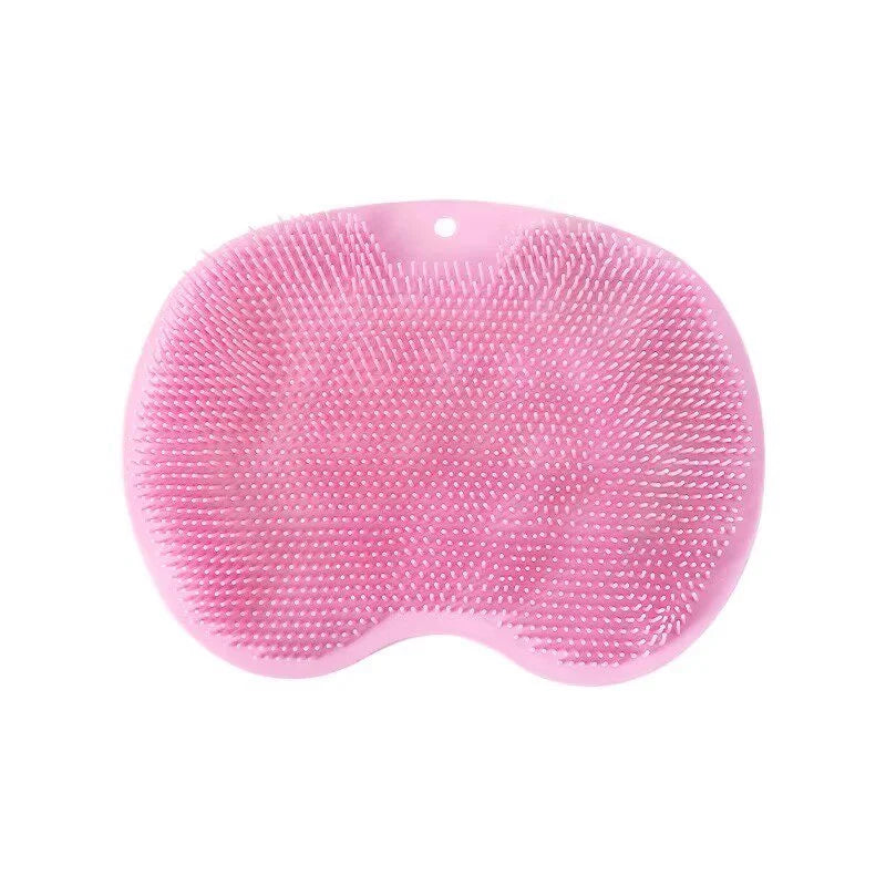 Multifunctional Silicone Anti Slip Shower Mat With Sucker Exfoliating Massage Tool For