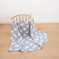 Elinfant 120x110cm Bamboo Cotton Baby Muslin Swaddle Blanket Cute Soft Print Baby Towel
