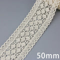 (5Meter/roll) White Beige Cotton Embroidered Lace Net Ribbons Fabric Trim DIY Sewing