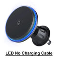 Magnetic Car Wireless Chargers RGB LED Light For iPhone 12 13 14 15 16 17 Pro Max Phone