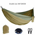 Portable Anti Rollover Double Camping Hammock Outdoor Travel Hiking Beach Backyard