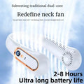 8000mAh USB Hanging Neck Fan Portable Bladeless Mini Rechargeable Mute LED Digital