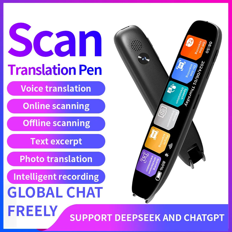 Scan Translator Pen, Dyslexia Assist Tool, Text to Speech Reading Pen for Elderly &