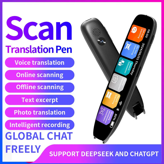 Scan Translator Pen, Dyslexia Assist Tool, Text to Speech Reading Pen for Elderly &