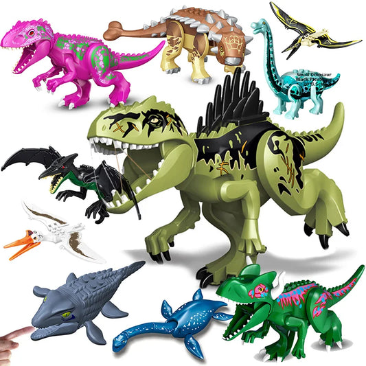 Jurassic Dinosaur World Brutal Raptor T-Rex Triceratops Indominus Rex Model Building