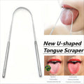 Premium 1/2/3pcs Metal Tongue Scraper Cleaner for Adults & Kids, Portable Stainless Steel Tongue Scrapers Brushes for Removing