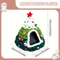 new Christmas Tree Shaped Knitted Dog & Cat Hut Thick Chenille Yarn Winter Pet Condo Lightweight Stable Structure