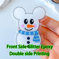 Custom Logo Acrylic Keychain Cat Dog ID Charm Print Holographic Personal Photo Pet