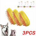 Electric Dog Steamer Brush Grooming 3 in 1 Dog Steam Brush Pet Remove Tangles and Loose