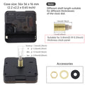 Wall Clock Mechanism 12/16/18/22 mm Shaft Silent Quartz Movement Machine Silent Sweeping Second Movement for Clock Repair / DIY
