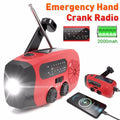 Multifunctional Solar Hand Crank Radio FM AM WB NOAA Weather Radio 2000mAh USB Charging