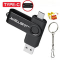 High Speed USB Type C USB Flash Drive 128GB Free Key Chain Pendrive 64GB Orange 2 in 1