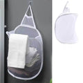 Foldable Storage Laundry Basket Organizer Dirty Clothes Mesh Bag Household Wall-mounted
