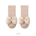 Autumn Baby Bow Middle Tube Socks Shoe Girls Princess Anti Slip Floor Shoes Soft Soled