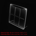 1-12 Slots Transparent Acrylic Display Stand for Pokemon/ Yu-Gi-Oh/NARUTO/One Piece/TCG Cards, Dustproof Polaroid Picture Frame