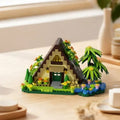 Forest Cabin Mini Building Blocks Set City Street View Greenhouse Windmill Tree House DIY Model Birthday Gift