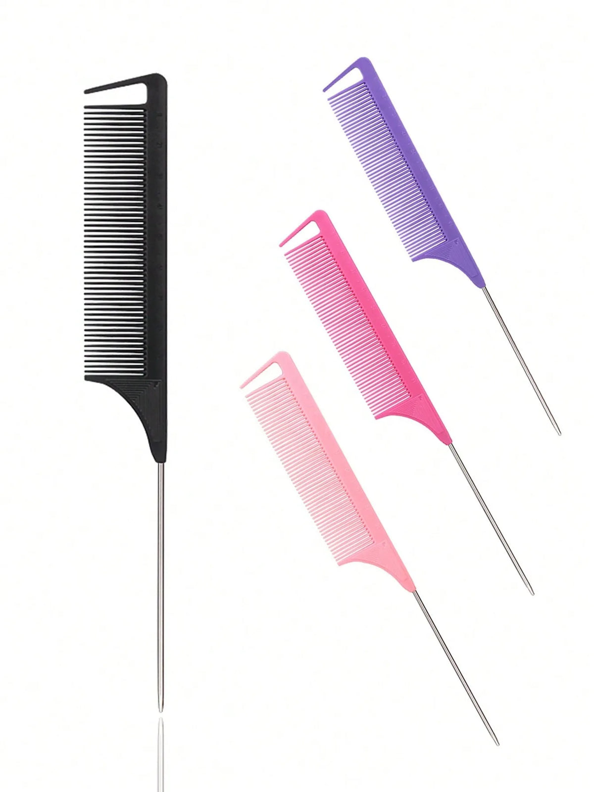 stainless steel pointed tail hair professional hair comb hair brush salon hair styling