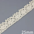(5Meter/roll) White Beige Cotton Embroidered Lace Net Ribbons Fabric Trim DIY Sewing