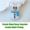 Custom Logo Acrylic Keychain Cat Dog ID Charm Print Holographic Personal Photo Pet