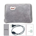 EU Plug Hand Warmer Electric Hot Water Bag Winter Soft Plush Charging Hot Water Bottle