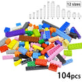 DIY Building Blocks Wall Figures Bricks 1x2 1x3 1x4 L Dots Educational Creative