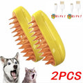 Electric Dog Steamer Brush Grooming 3 in 1 Dog Steam Brush Pet Remove Tangles and Loose