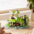 Forest Cabin Mini Building Blocks Set City Street View Greenhouse Windmill Tree House DIY Model Birthday Gift