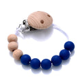 Baby Beech Pacifier Clip Round Colorful Silicone Teething Beads Food Grade Dummy Holder
