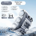 Mini Style Three Air Outlets Waist Fan Rechargeable USB Charging Electric Fan Portable Long Battery Life Cooling Fan Summer Use