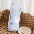 Elinfant 120x110cm Bamboo Cotton Baby Muslin Swaddle Blanket Cute Soft Print Baby Towel